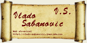 Vlado Šabanović vizit kartica